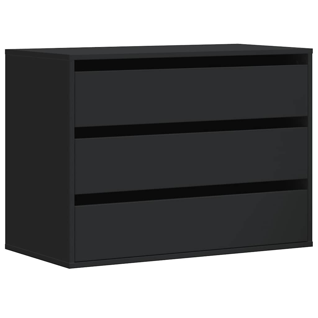 Corner Chest of Drawers Black 80x41x58 cm Engineered Wood